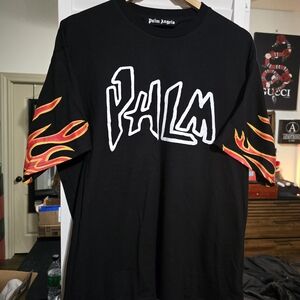 Palm Angels Black Flame Tee! L